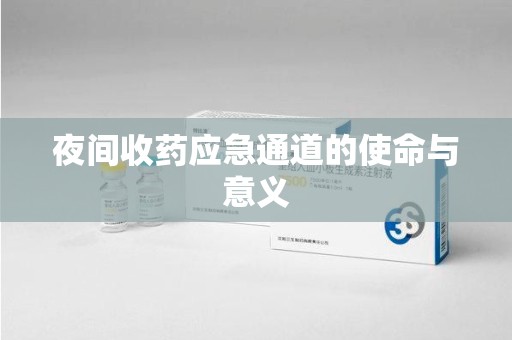 聊城夜间收药应急通道的使命与意义